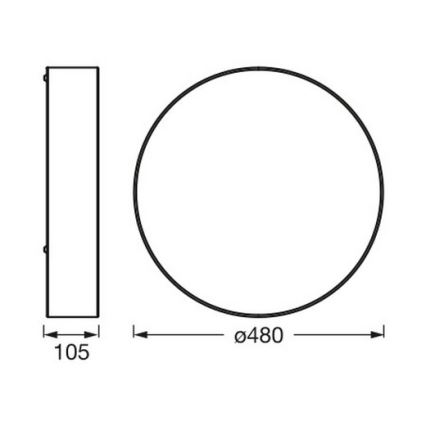 Osram - Plafoniera ORBIS PARIS 3xE27/25W/230V Ø 48 cm colore crema