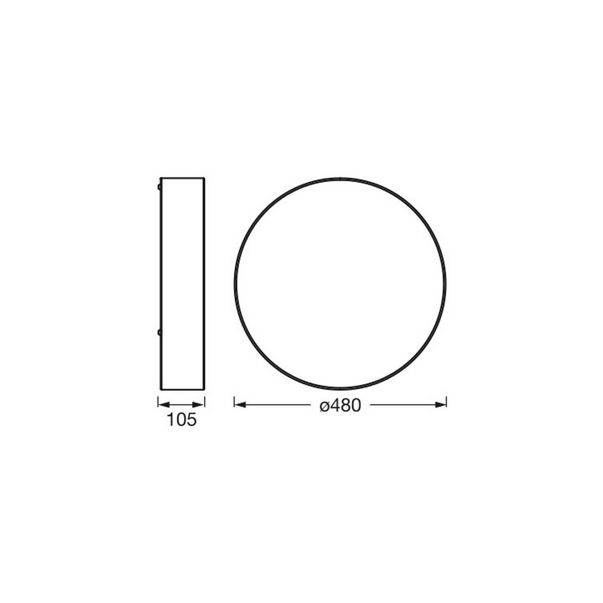 Osram - Plafoniera ORBIS PARIS 3xE27/25W/230V Ø 48 cm colore crema