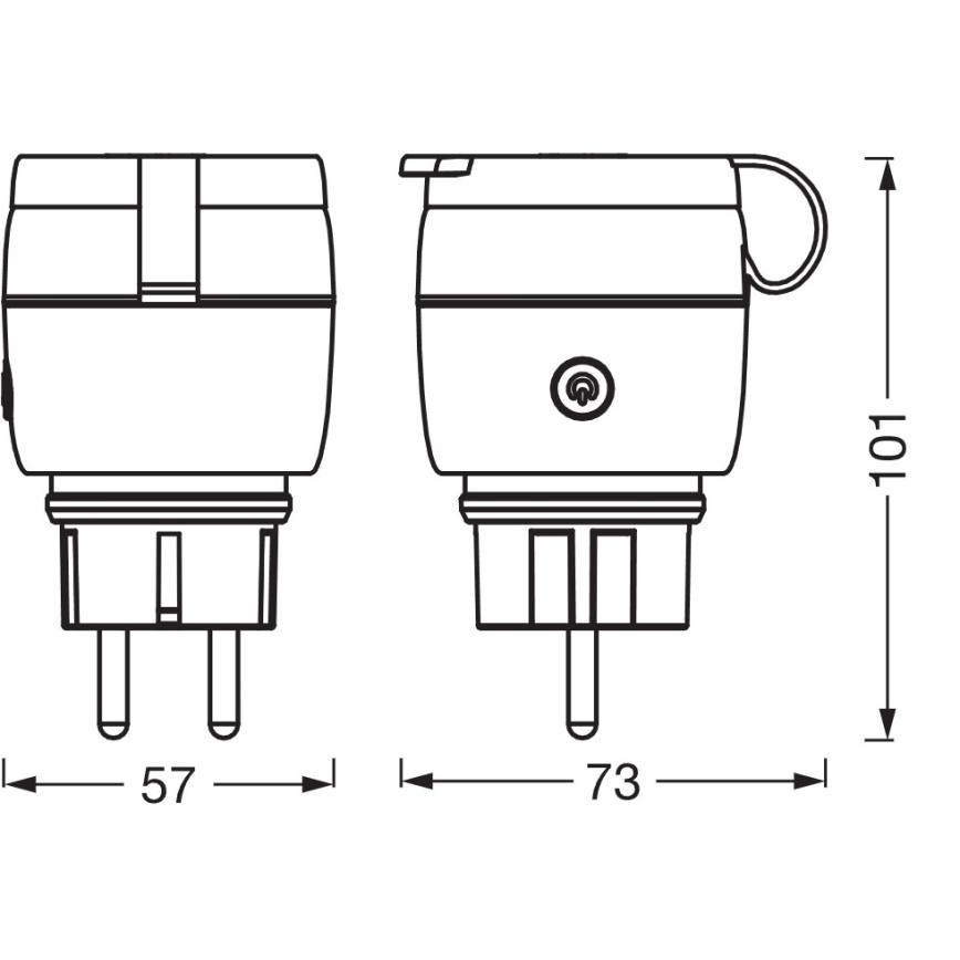 Osram - Presa da esterno intelligente SMART+ MATTER SCHUKO 3680W/230V/16A IP44 Wi‑Fi