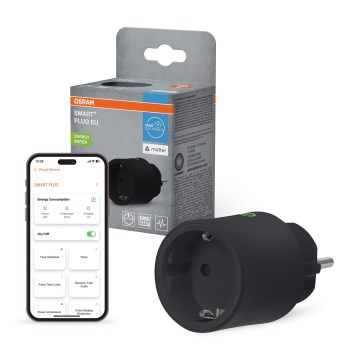 Osram - Presa intelligente SMART+ MATTER SCHUKO 2300W/230V/10A Wi-Fi nera