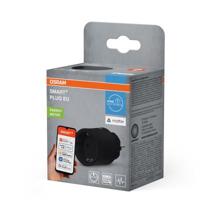 Osram - Presa intelligente SMART+ MATTER SCHUKO 2300W/230V/10A Wi-Fi nera