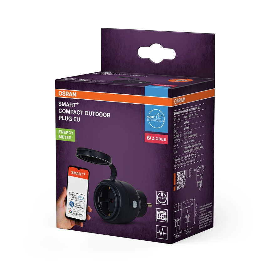 Osram - Presa per esterni intelligente SMART+ SCHUKO 3680W/230V/16A IP44