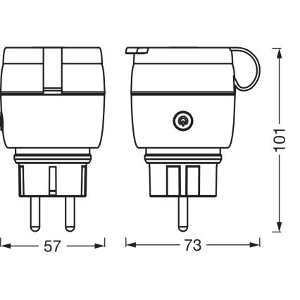 Osram - Presa per esterni intelligente SMART+ SCHUKO 3680W/230V/16A IP44