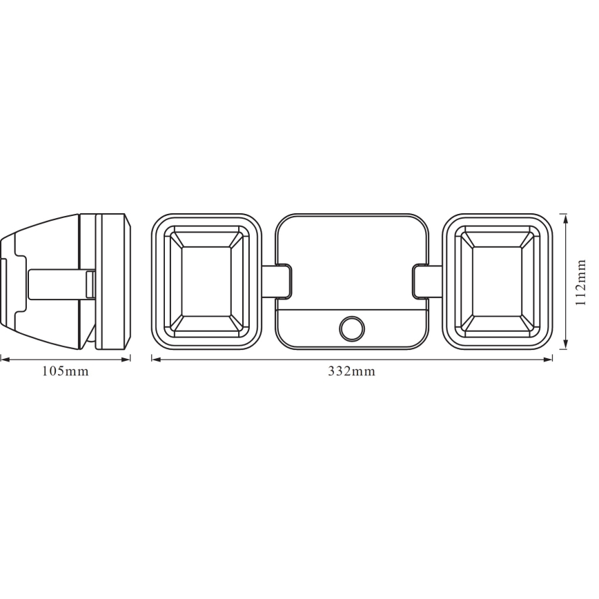 Osram - Proiettore da parete LED per esterni con sensore BATTERY 2xLED/5W/4xD IP54
