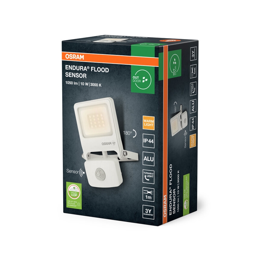Osram - Proiettore LED con sensore ENDURA LED/10W/230V 3000K IP44
