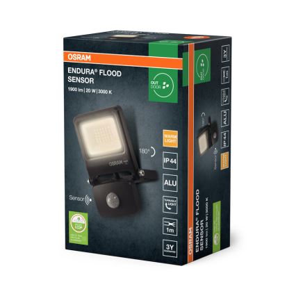 Osram - Proiettore LED con sensore ENDURA LED/20W/230V 3000K IP44