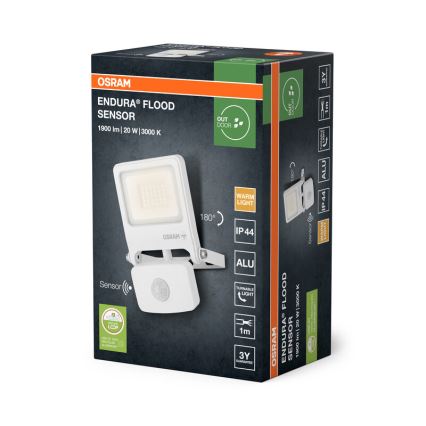Osram - Proiettore LED con sensore ENDURA LED/20W/230V 3000K IP44