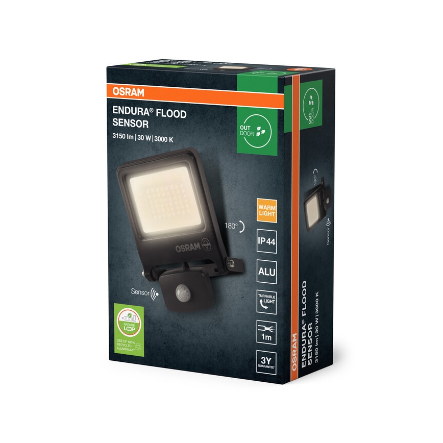 Osram - Proiettore LED con sensore ENDURA LED/30W/230V 3000K IP44