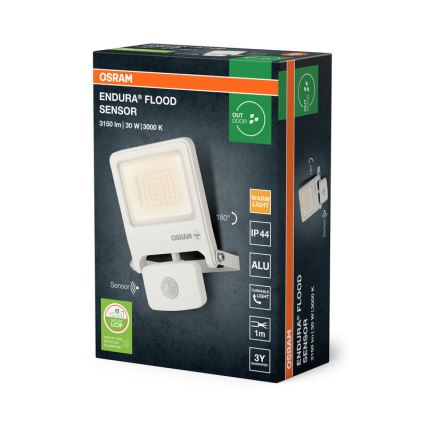 Osram - Proiettore LED con sensore ENDURA LED/30W/230V 3000K IP44