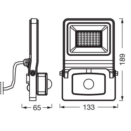 Osram - Proiettore LED con sensore ENDURA LED/30W/230V 3000K IP44