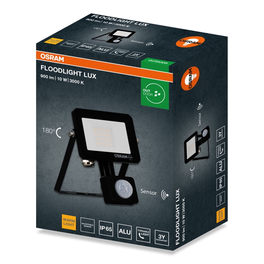 Osram - Proiettore LED con sensore FLOODLIGHT LED/10W/230V 3000K IP65