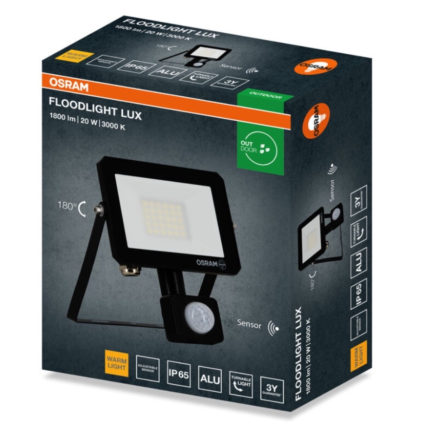 Osram - Proiettore LED con sensore FLOODLIGHT LED/20W/230V 3000K IP65