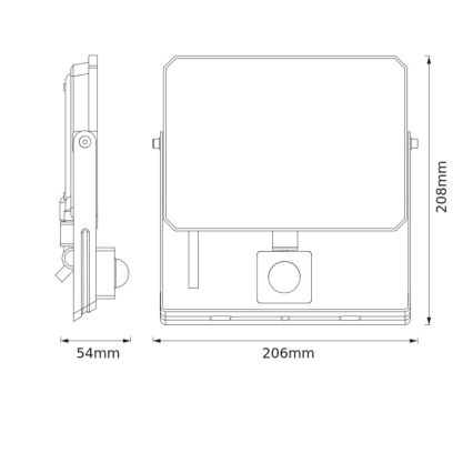 Osram - Proiettore LED con sensori di movimento e crepuscolare FLOODLIGHT LED/50W/230V 3000K IP65 nero