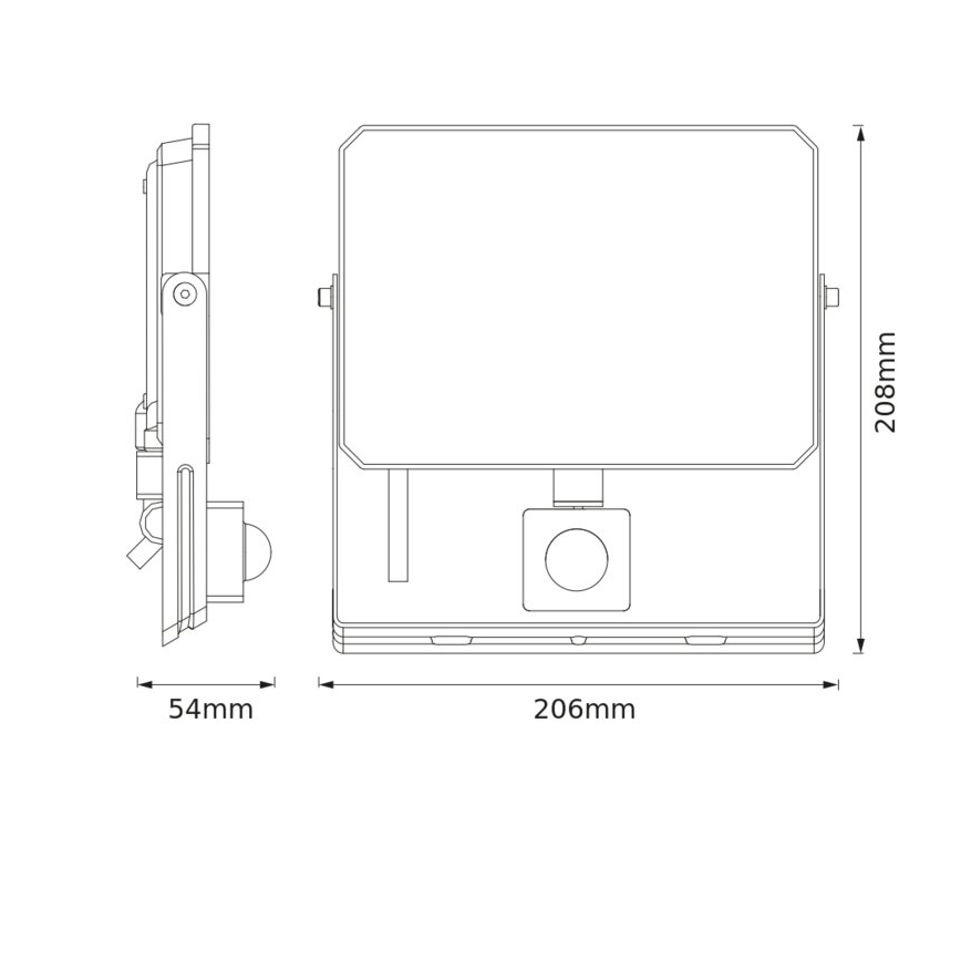 Osram - Proiettore LED con sensori di movimento e crepuscolare FLOODLIGHT LED/50W/230V 3000K IP65 nero