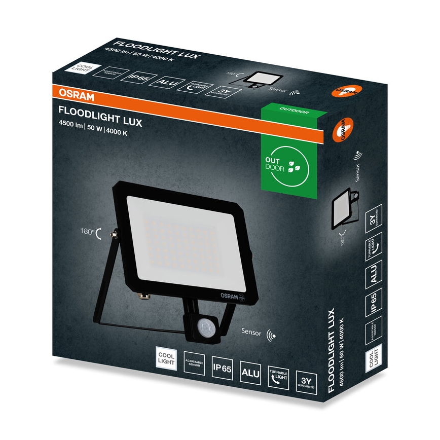 Osram - Proiettore LED con sensore FLOODLIGHT LED/50W/230V 4000K IP65