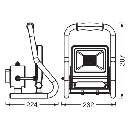 Osram - Proiettore LED con stativo R-STAND LED/30W/230V 4000K P44 arancione