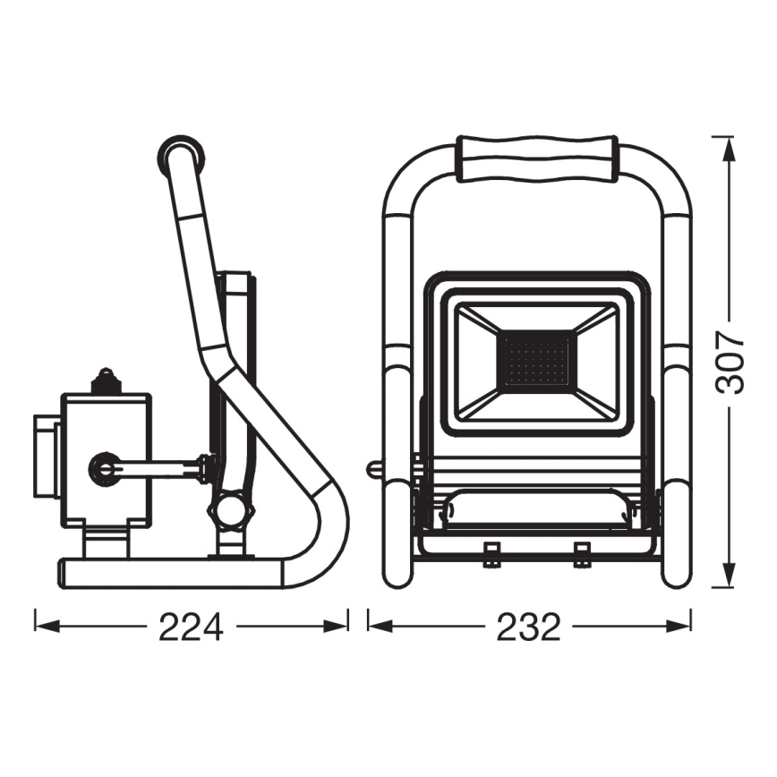 Osram - Proiettore LED con stativo R-STAND LED/30W/230V 4000K P44 arancione