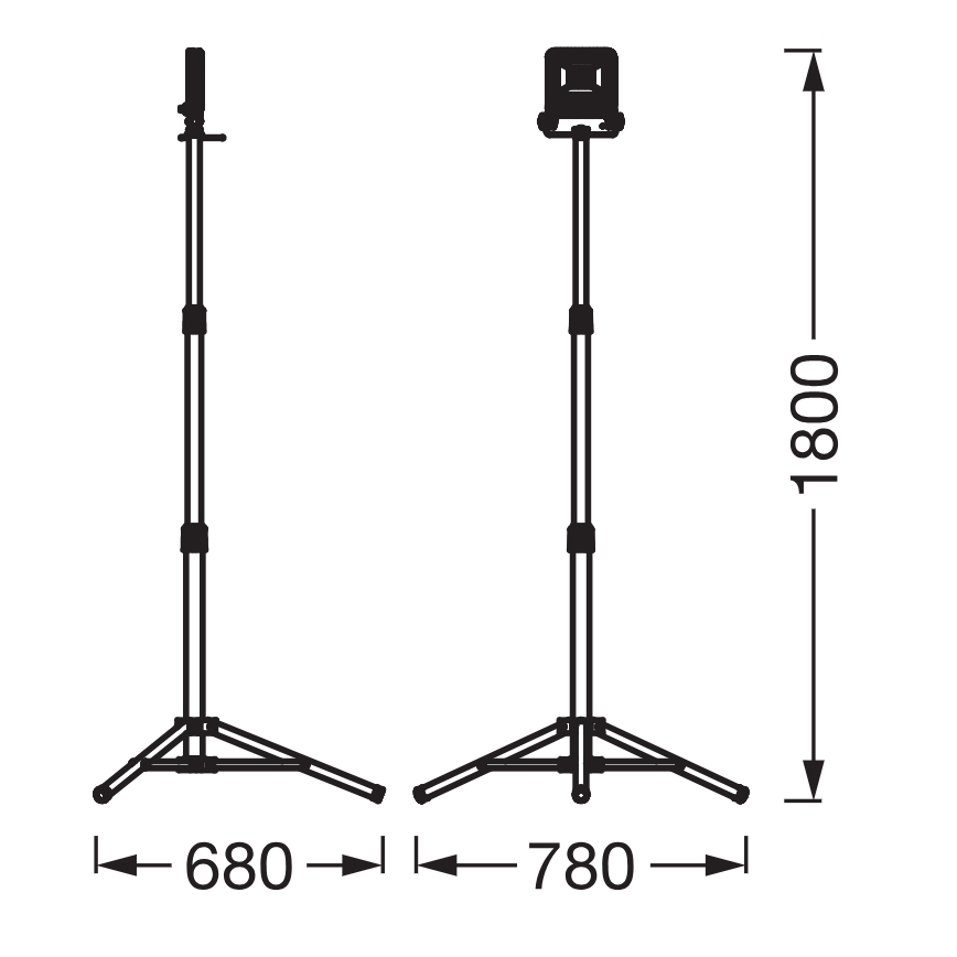 Osram - Proiettore LED con stativo TRIPOD LED/50W/230V 4000K IP65 arancione