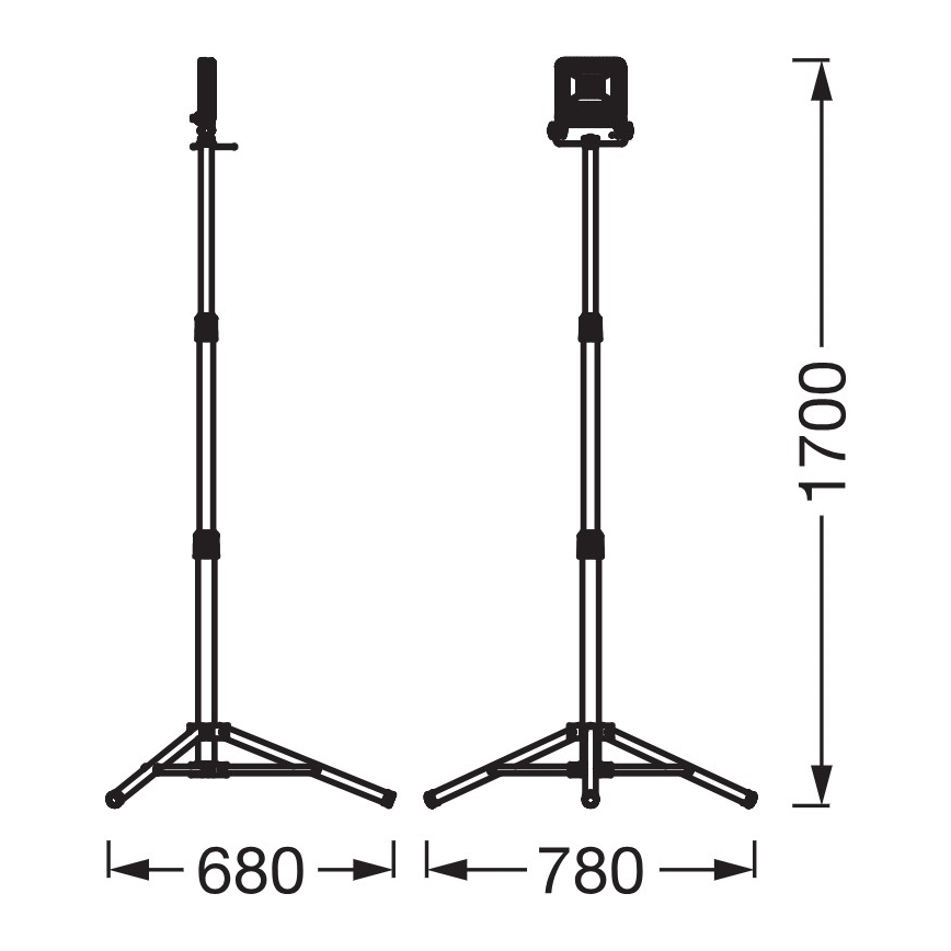 Osram - Proiettore LED con treppiede TRIPOD LED/20W/230V 4000K IP65 arancione