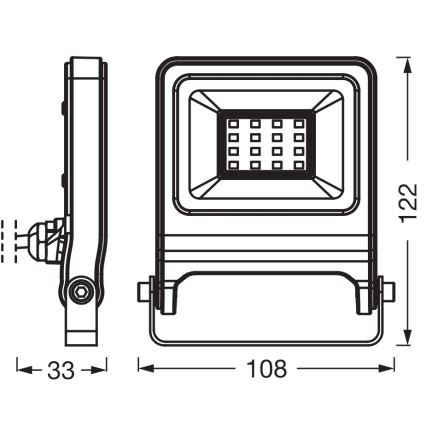 Osram - Proiettore LED ENDURA LED/10W/230V 3000K IP65