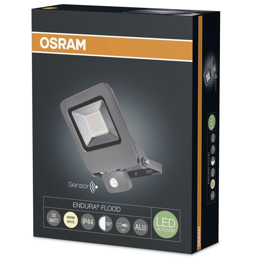 Lampada Solare Esterna Osram Endura - 10W, 1400 Lumen, 4000K, Con Sensore Movimento E Telecomando - Illuminazione A LED Eco-friendly Per Giardino E Facciata
