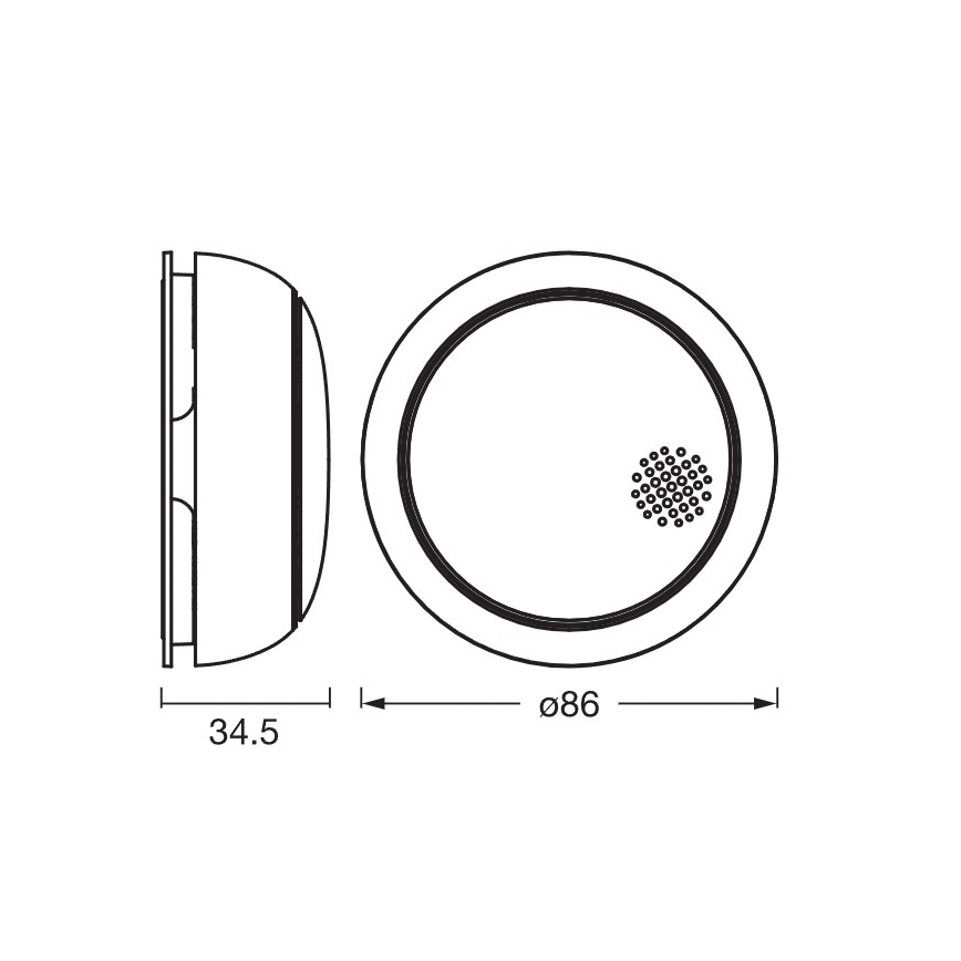 Osram - Rilevatore di fumo SMART+ 3V Wi-Fi 1400 mAh