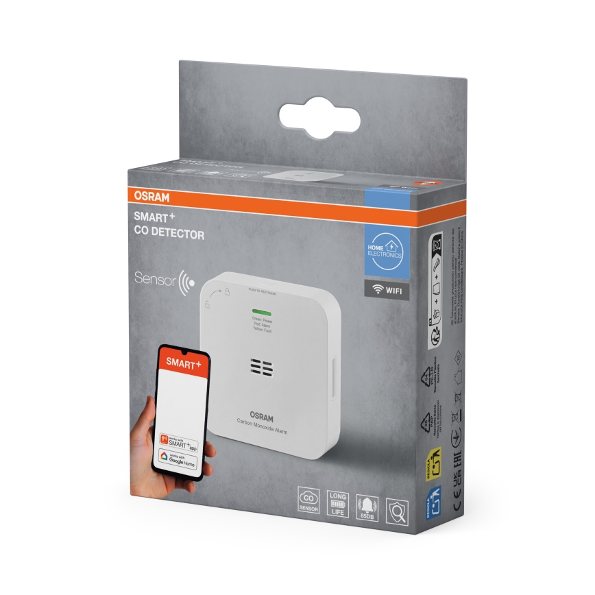 Osram - Rilevatore di monossido di carbonio SMART+ 2xAA Wi-Fi