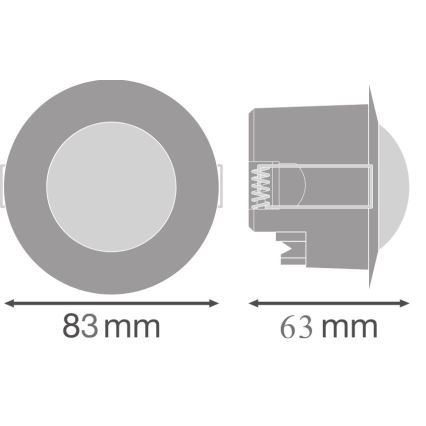Osram - Sensore di movimento ad incasso per controsoffitto 360° FLUSH 230V bianco