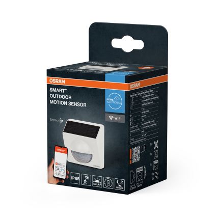 Osram - Sensore di movimento solare per esterni SMART+ 3,7V bianco IP65 Wi-Fi 800 mAh