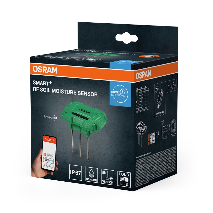 Osram - Sensore SMART+ per umidità e temperatura del terreno 3xAAA IP67 Wi-Fi