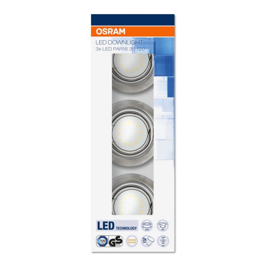 Osram - SET 3x Lampada LED da incasso 3x3xGU10/3W/230V