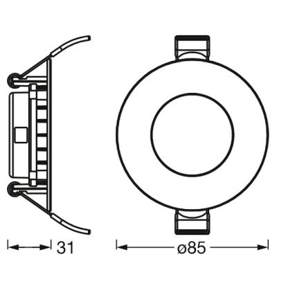 Osram - Set da 3 faretti LED da incasso SLIM 4,5W/230V