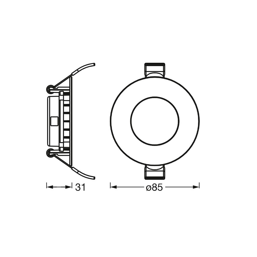 Osram - Set da 3 faretti LED da incasso SLIM 4,5W/230V
