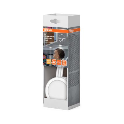 Osram - Set da 3 lampade LED sottopensile, 3W, 230V, 3000K, bianco