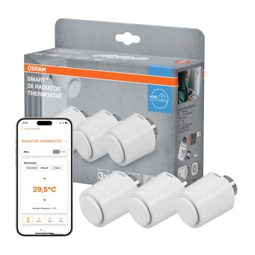 Osram - Set da 3 teste termostatiche SMART+ Wi-Fi (alimentazione 3x AA)