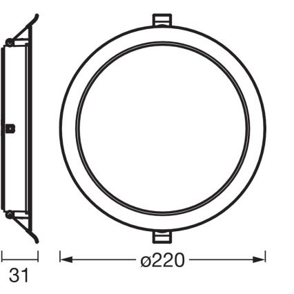 Osram - Set da 6 pezzi faretti da incasso LED ESSENTIAL LED/18W/230V 4000K Ø 22 cm bianchi