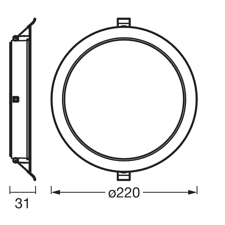 Osram - Set da 6 pezzi faretti da incasso LED ESSENTIAL LED/18W/230V 4000K Ø 22 cm bianchi