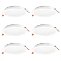 Osram - Set da 6 faretti da incasso LED ESSENTIAL, 18 W, 230 V, 6500 K, Ø 22 cm, bianco