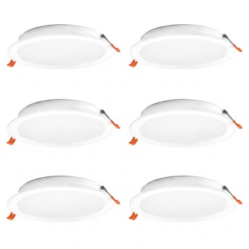 Osram - Set da 6 faretti da incasso LED ESSENTIAL, 18 W, 230 V, 6500 K, Ø 22 cm, bianco
