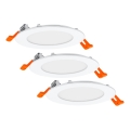 Osram - Set di 3 faretti da incasso LED SPOT, 8W, 230V, 3000K, Ø 12 cm, bianco