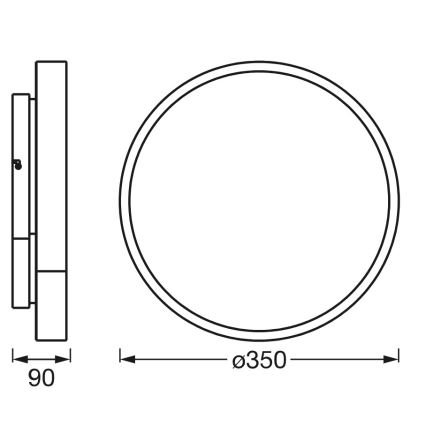 Osram - Plafoniera LED RGBW dimmerabile SMART+ ORBIS LED/28W/230V pr. 35 cm 2700-6500K Wi-Fi