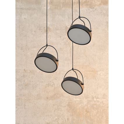 Osram - Sospensione a cavo LED DECOR PUCK 3xLED/12W/230V nera