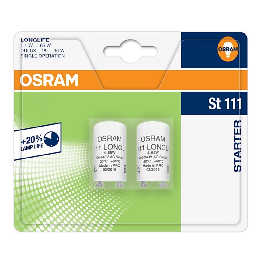 Osram - Starter per luce fluorescente ST111 4-65W/230V