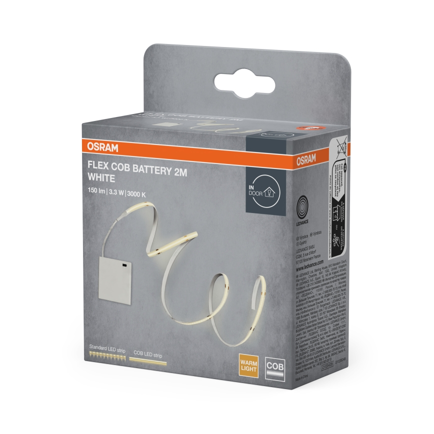 Osram - Striscia LED FLEX COB BATTERY 2m LED/3,3W/4xAA