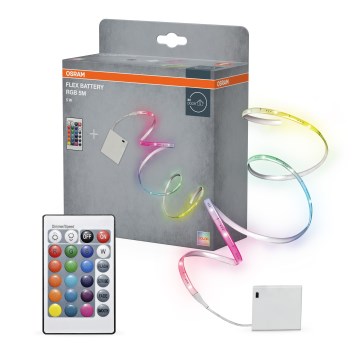 Osram - Striscia LED RGB dimmerabile FLEX BATTERY 5m LED/5W/4xAA + telecomando