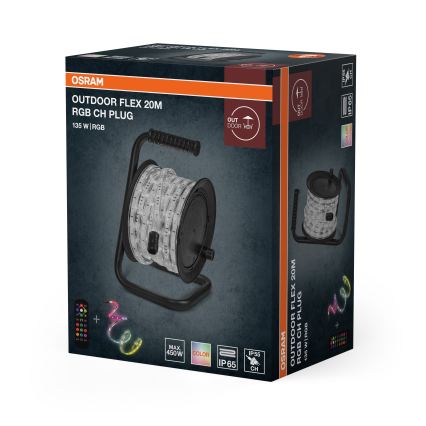 Osram - Striscia LED RGB dimmerabile per esterni FLEX 20m LED/135W/230V IP65 + telecomando