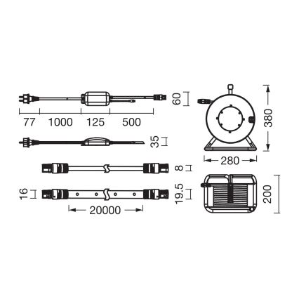 Osram - Striscia LED RGB dimmerabile per esterni FLEX 20m LED/135W/230V IP65 + telecomando