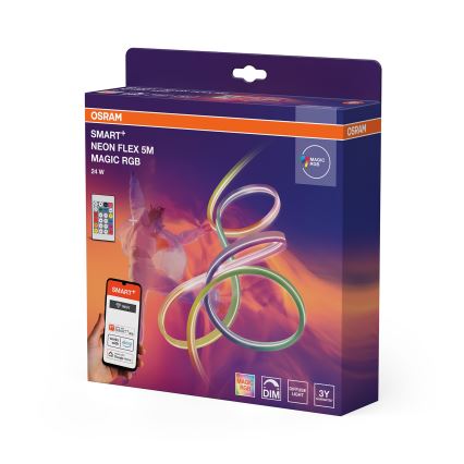 Osram - Striscia LED RGB dimmerabile per esterni SMART+ MAGIC 5m LED/24W/230V IP44 Wi-Fi+ con telecomando