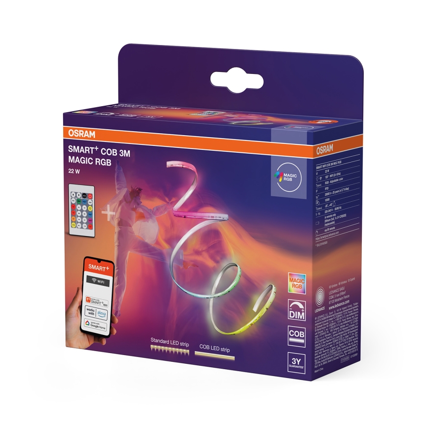 Osram - Striscia LED RGB dimmerabile SMART+ MAGIC 3 m LED/22 W/230 V Wi-Fi + telecomando