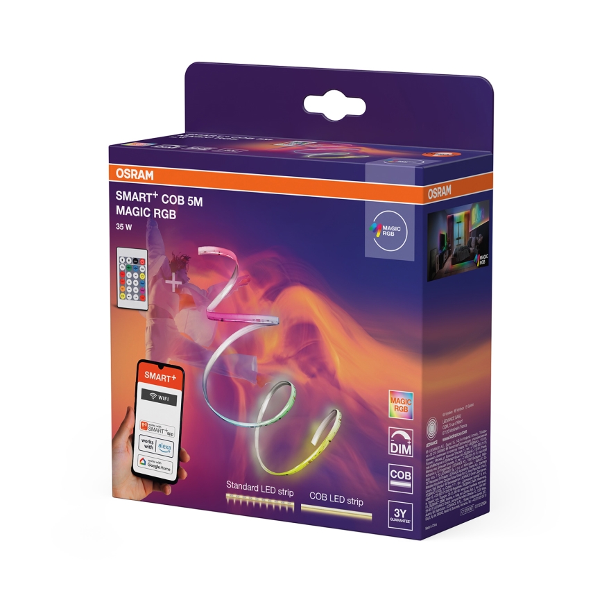 Osram - Striscia LED RGB dimmerabile SMART+ MAGIC 5m LED/35W/230V Wi-Fi + telecomando
